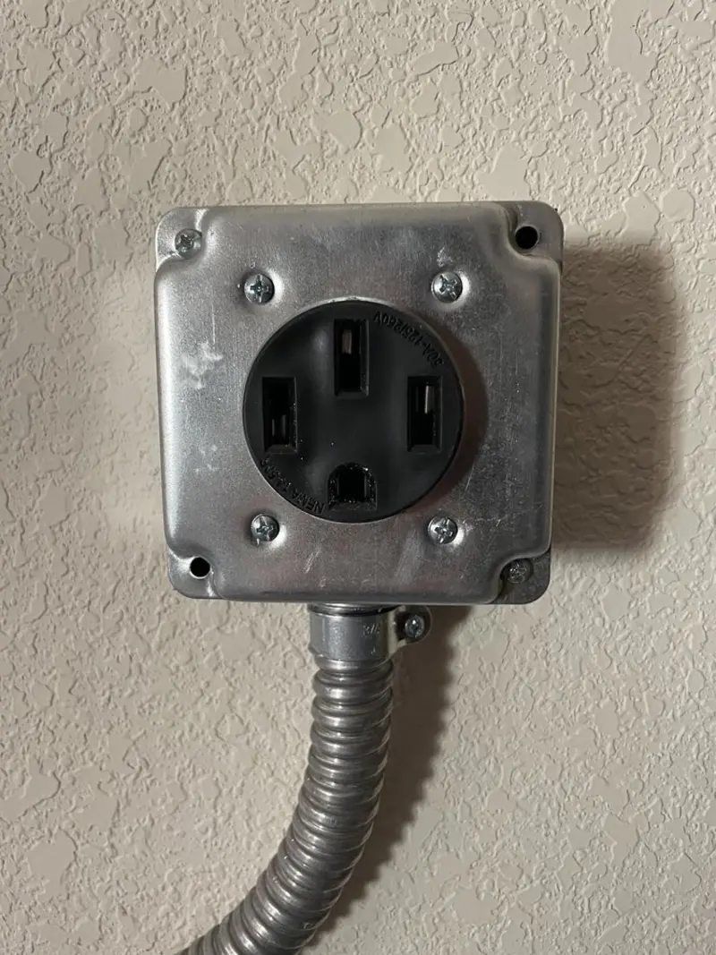 NEMA 14-50 outlet installed for Electrical Panel Upgrade in East Bakersfield